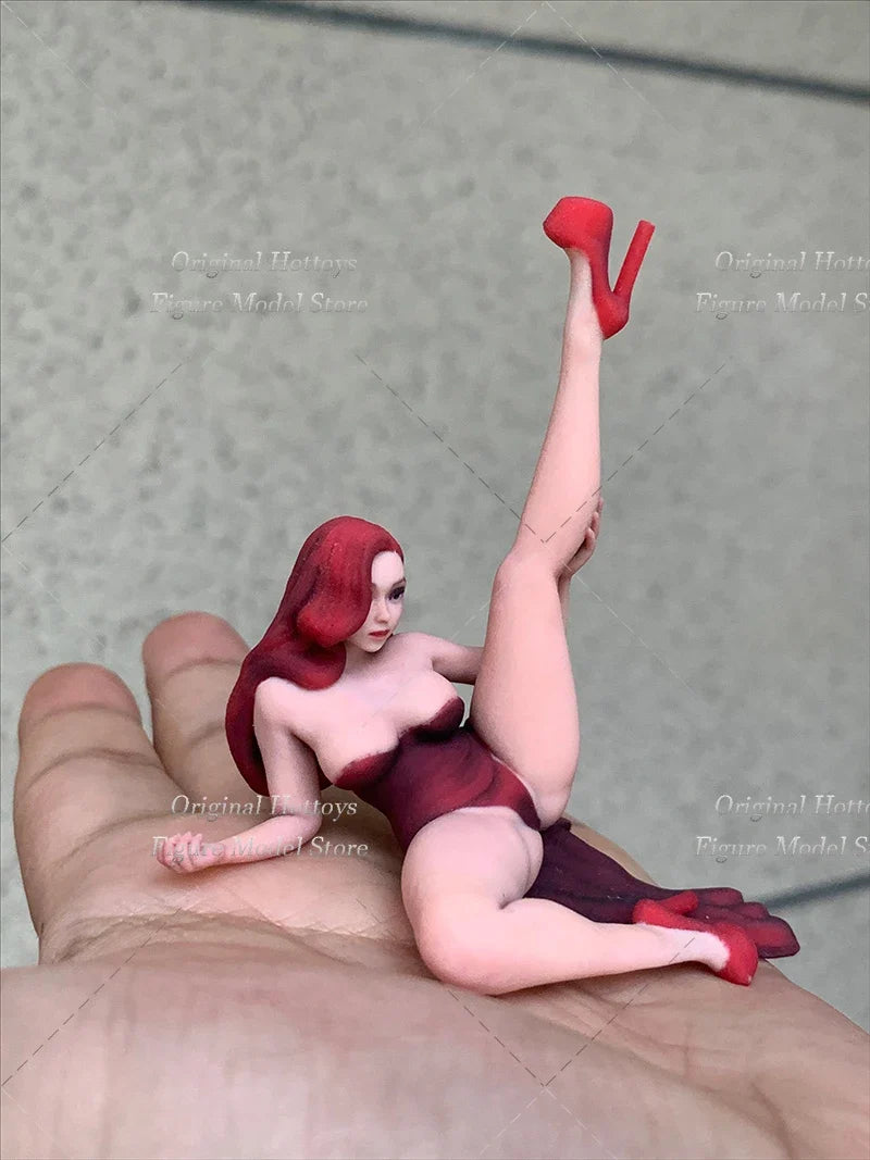 In Stock 1/16 Scale Women Soldier Cute Bunny Lady Mini Art Sculpture Full Set About 7.6cm Action Figure Model Doll Collection