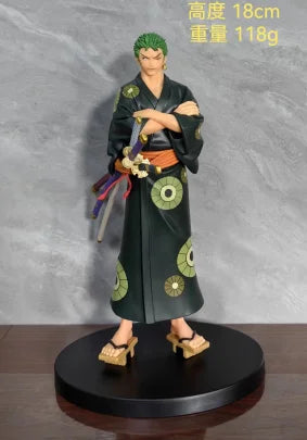 Anime One Piece DXF Figure Wanno Country 17cm Roronoa Zoro Model Toy Decoration Collection Children Birthday Gift