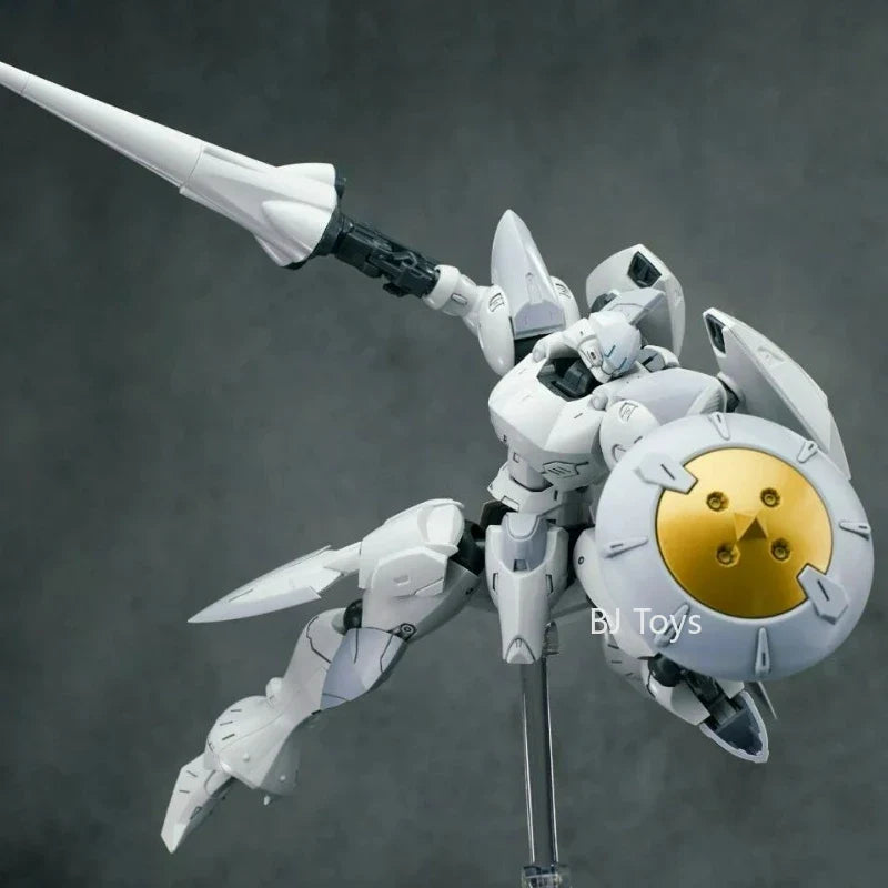 Sheik Mainland Hyper Cavalry ACTAEON 1/144 Assembly Mech Action Figure | Lance & Accessories, White & Red, Boys Collectible Gift