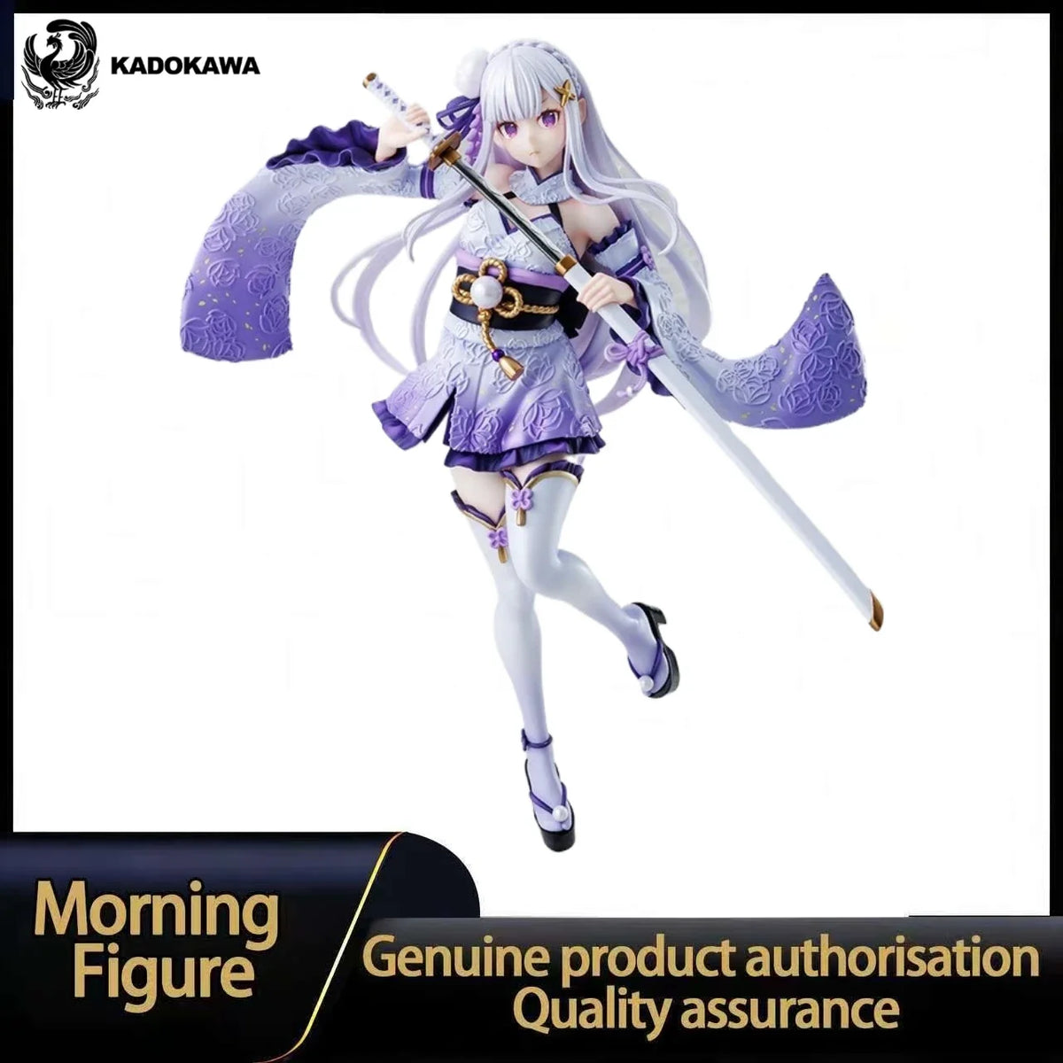 In Stock KADOKAWA KDcolle Re ZERO Starting Life In Another World Emilia Combat Clothing 1/7 Scale Figure Player Model Collection