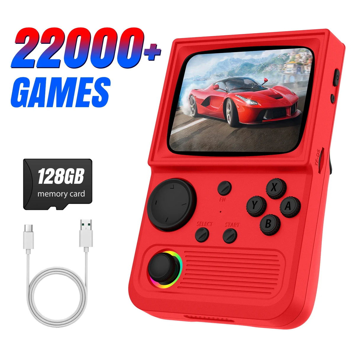R36T Retro TV Handheld Game Console EmuEMEC System 18000+Game 3.5'' IPS Screen Wi-Fi Multiplayer Portable Pocket Video Console