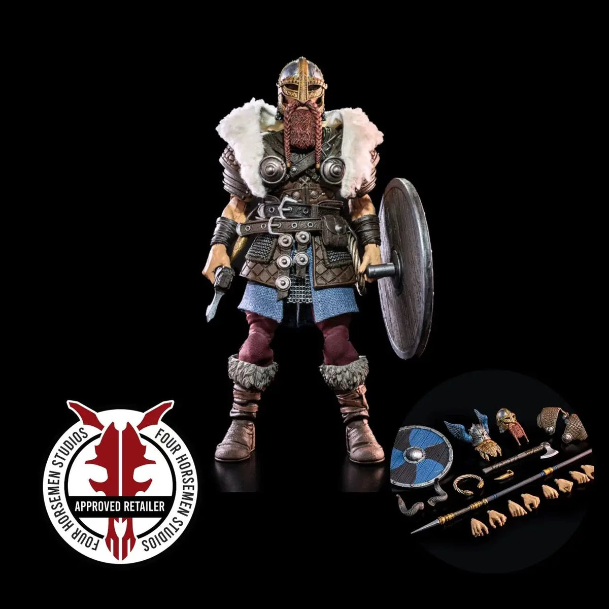 Four Horsemen Studios Mythic Legions Undead Skeleton Spearman Warrior Action Figure With Replaceable Accessories For Collectors