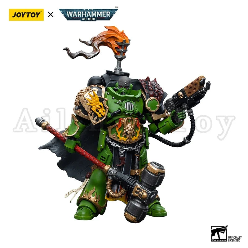 JOYTOY 1/18 Action Figure 40K Salamanders Captain Adrax Agatone Re-issue Version Anime Model Toy