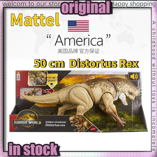In Stock Jurassic World 50cm Dinosaurs Toys Jurassic World 4 Rebirth Distortus Rex Action Figure Children Kid Toy Birthday Gift