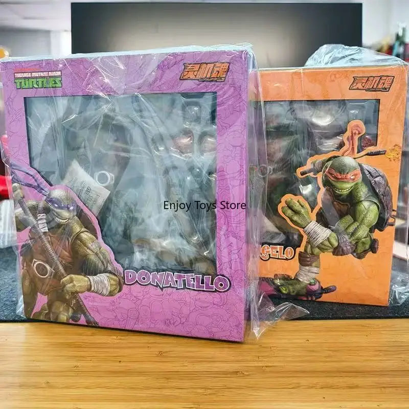Authentic Lingjihun Leonardo/Raphael/Michelangelo/Donatello Articulated Action Figures