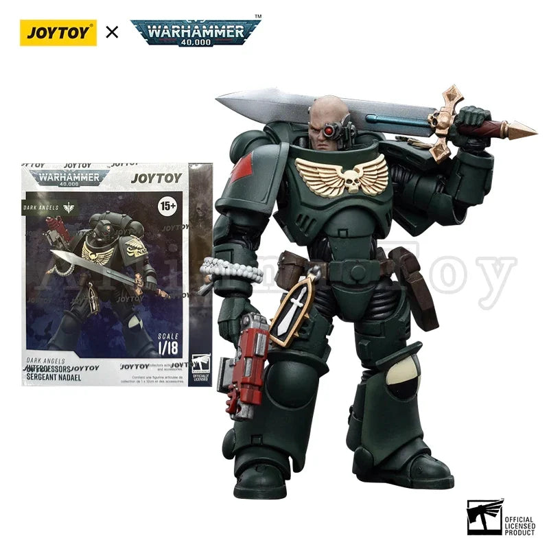 JOYTOY 1/18 Action Figure 40K Dark Angels Figures Azrael Anime Military Model