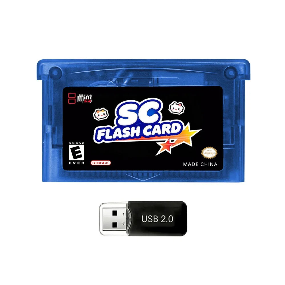 DGETG SCFW V2.0 GBA Flash Cart 5000+ Retro Games RTC 1M Flash NES Compatible with GBC GB NES DS Includes 8G TF Card
