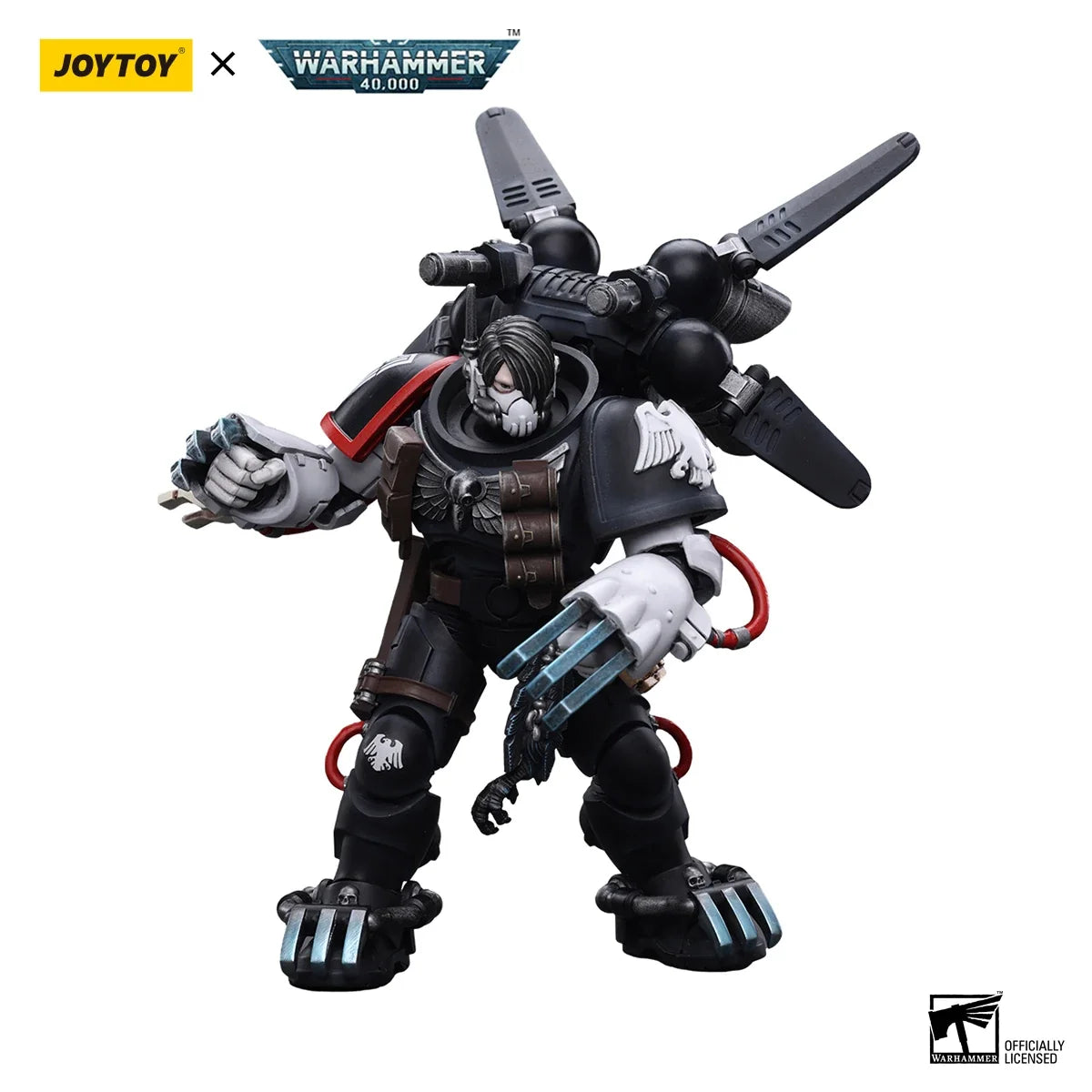 JOYTOY Warhammer 40k 1/18 Action Figures Raven Guard Chapter Master Kayvaan Shrike Model Toys GIft