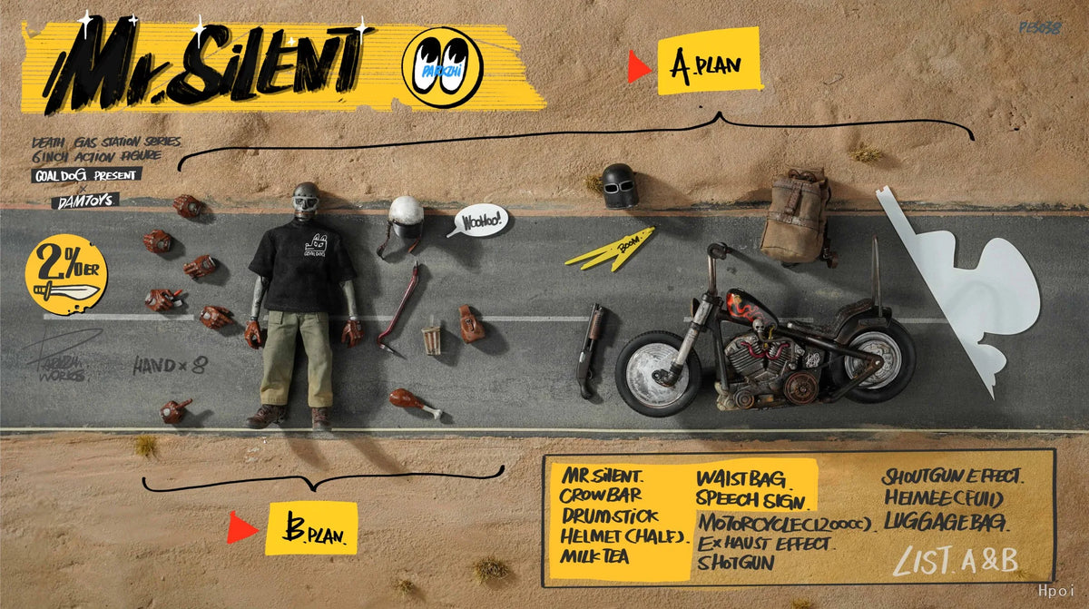 【Original】Coal Dog DAMTOYS PES038 PES040 Death Gas Station Series Mr.silent 1/12 Scale Action Figure Model Toy