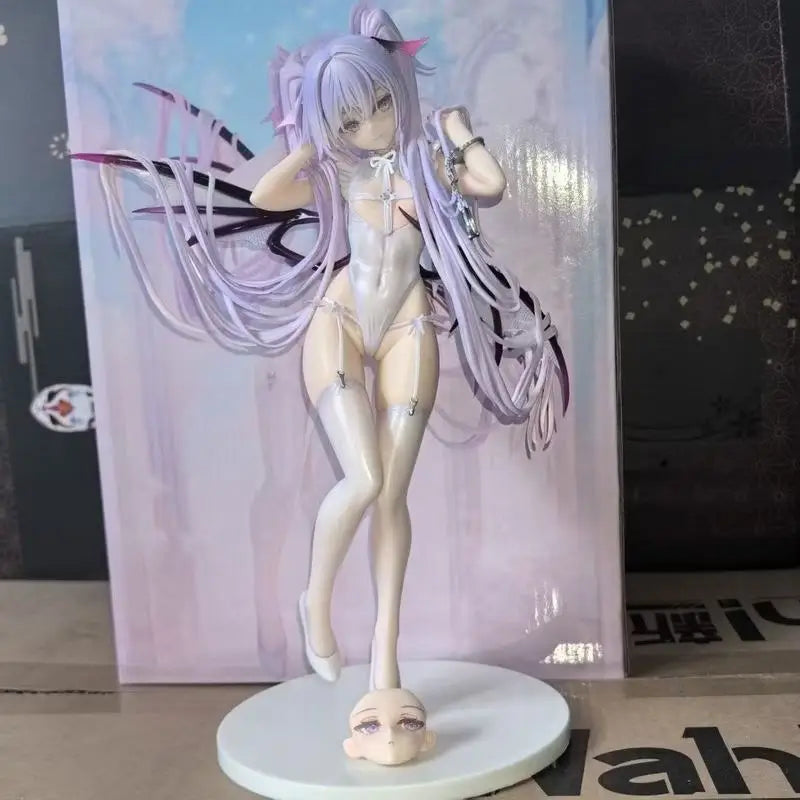 Anime Little Devil Eve Figure Replaceable Face Winged Demon Girl Statue Body Harness Boxed Desktop Decor For Anime Collectors