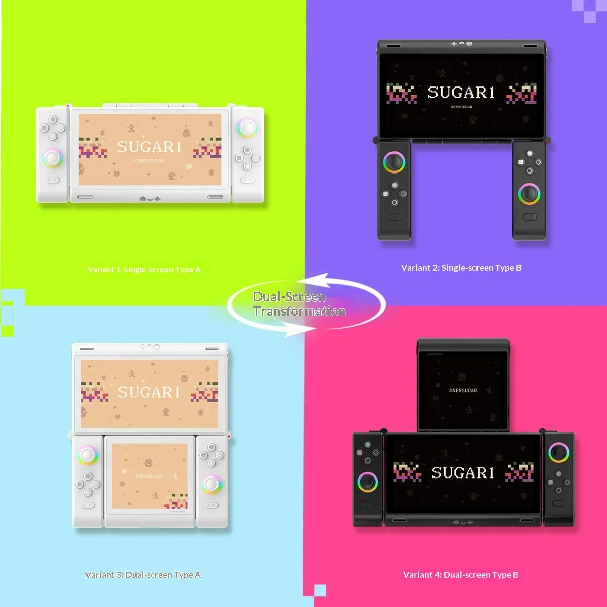 Game Handheld Console For Onexplayer Onexsugar Suga1 Oled Dual Screen 3" 6.01" G3gen3 Hall Joystick Game Controller Gamepad Gift