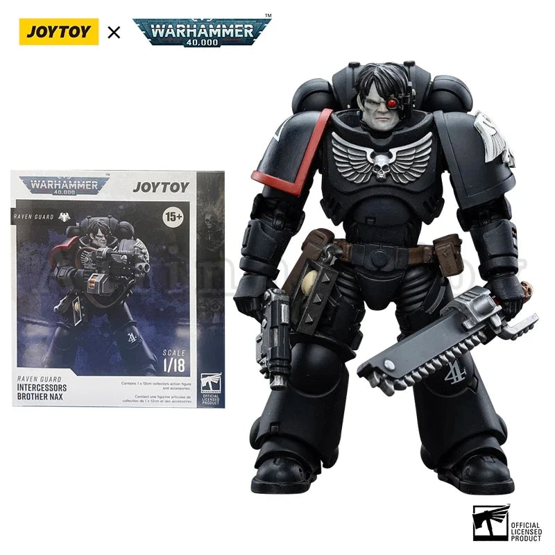 JOYTOY 1/18 Action Figure 40K Raven Guard Intercessors Anime Military Model