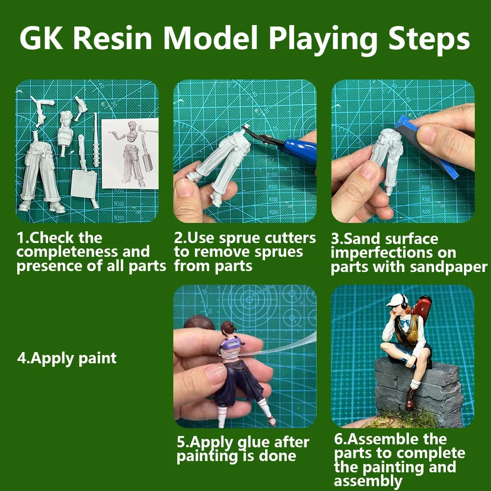 1/9 Pirate Resin What Do You Think? Character Bust Blank Model DIY 3D Printing Unassembled Unpainted Self-assembly Craft