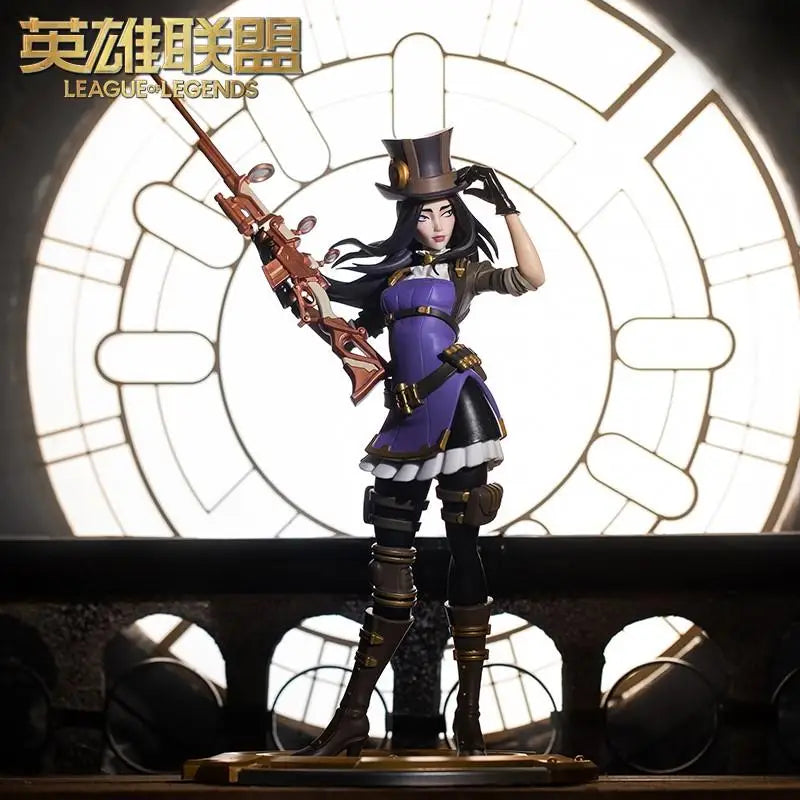 Original LOL League of Legends Gwnya Sononu Raven Medium Sculpture Anime Action Doll Series Accessories Models Toys Gifts