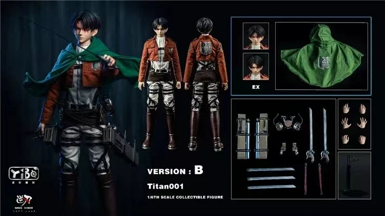 【MT】Original YIBO TOYS Niren Studio YB-R2013 Levi Ackerman 1/6 Action Figure Model Toys