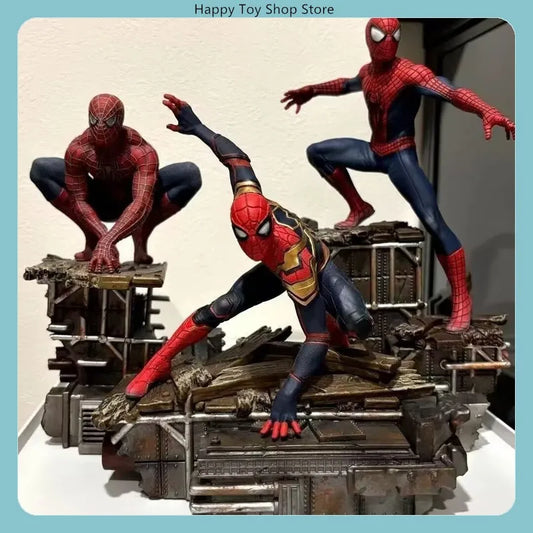 Spider-Man Action Figure Set - 3-Piece Collectible Model Statue for Desktop Decoration Ideal Gift for Fans And Collectors