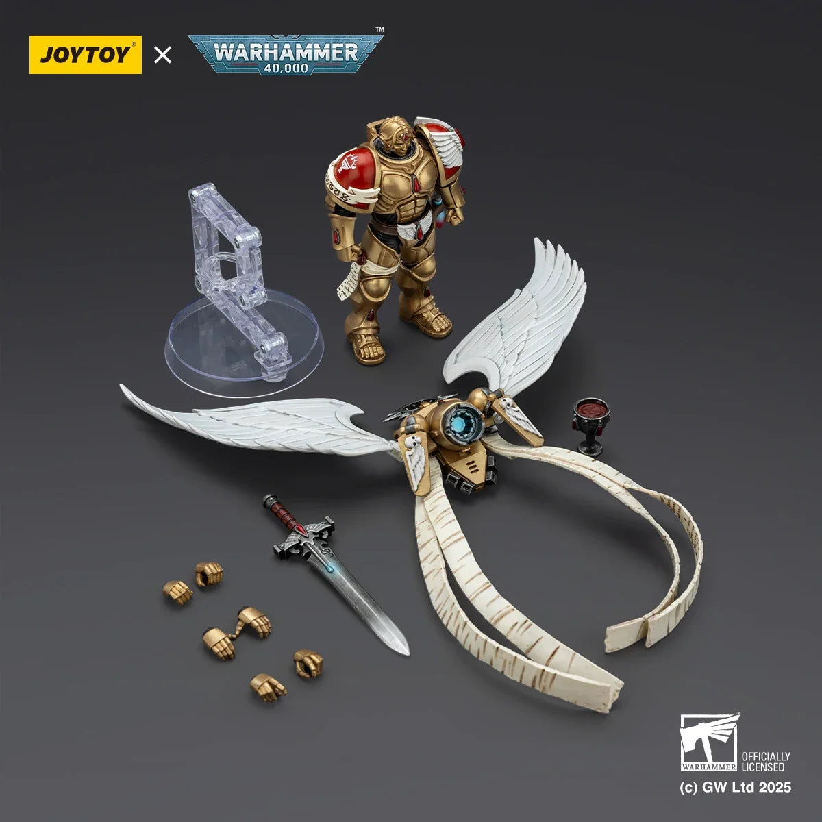 JOYTOY Warhammer The Horus Heresy 1/18 Scale Blood Angels The Sanguinor with Encarmine Broadsword Figurine Model Movable Joint