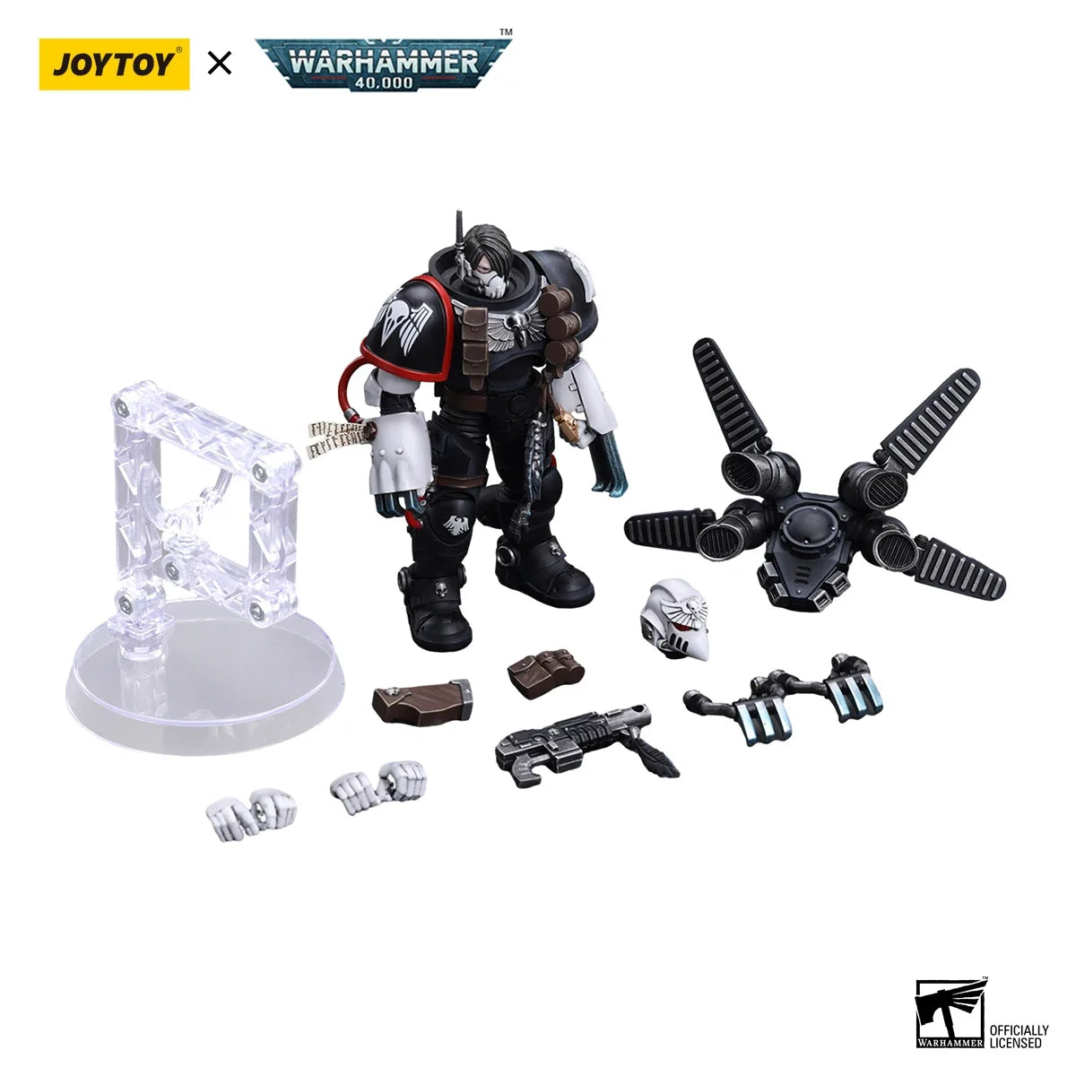 JOYTOY Warhammer 40k 1/18 Action Figures Raven Guard Chapter Master Kayvaan Shrike Model Toys GIft
