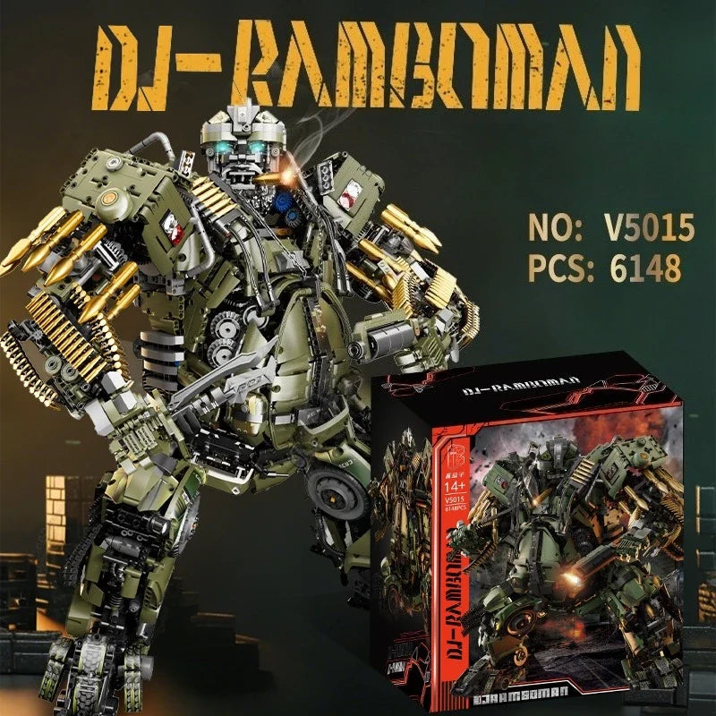 6148PCS Technical Inspector Mecha Building Blocks Creative Hobby Robot Model Collection Bricks Toy Gift For Boy