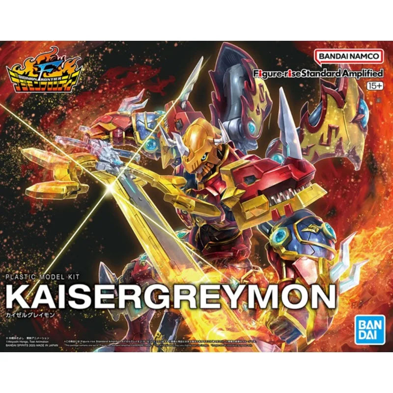 Bandai Original Digimon Adventure Anime Figure-rise Standard FRS KAISERGREYMON Action Figure Assembly Toys Gifts for Children