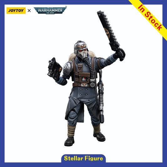 【SF】JOYTOY 1/18 Action Figure Warhammer 40K  Astra Militarum Death Korps of Krieg Veteran Squad Sergeant  Prime Model Toy Gift