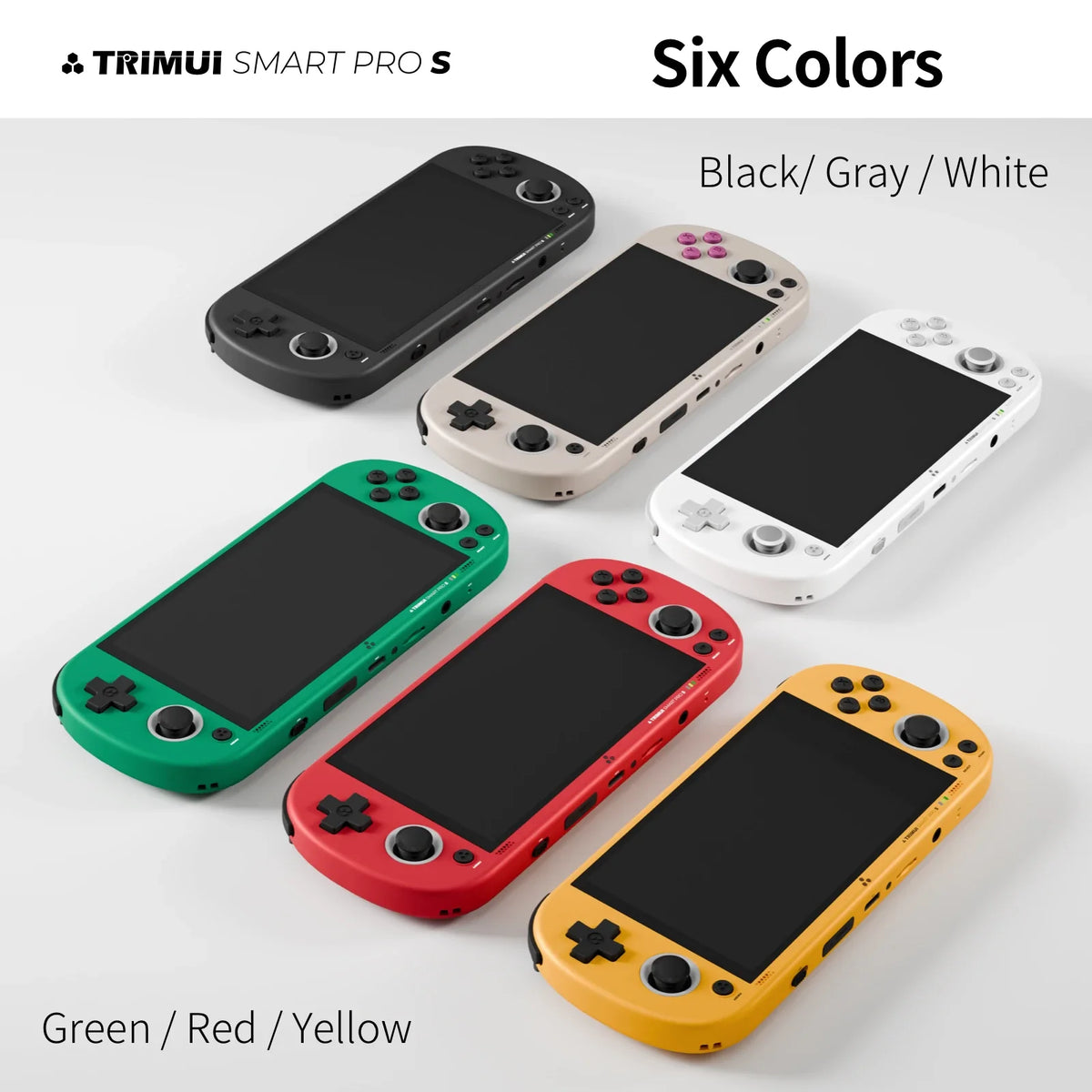 TRIMUI SMART PRO S Portable Gaming Console, 4.96-inch IPS Screen,5000mAh Battery RGB Illuminated Joystick，ON Card/64G/128GGifts