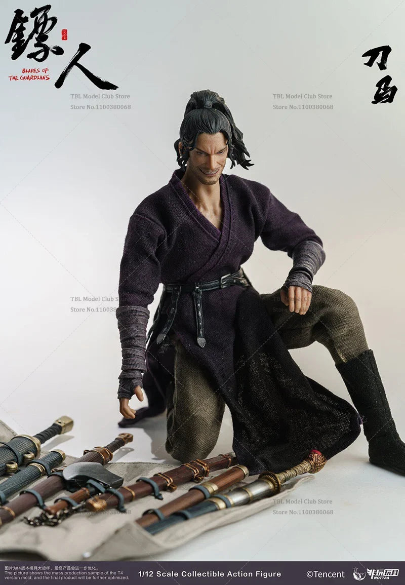 1/12 Scale Martial Arts Comic Bounty Swordsman 6-inch Full Set Action Figure Soldier Height About 17CM Resin-Styled Hair Ver