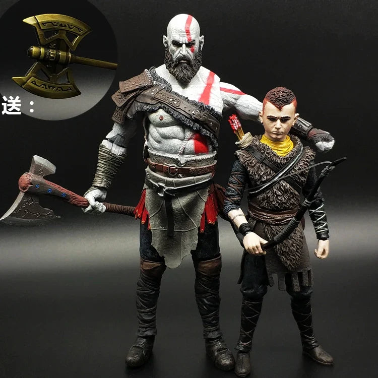 Limited Edition 7-inch Figure Model Kratos and Son, Movable Doll Collection Ornament