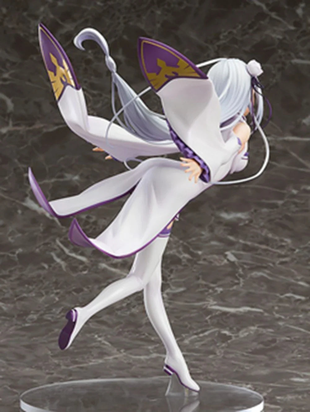 25CM Anime Re:Zero kara Hajimeru Isekai Seikatsu Emilia Figure 1/7 Standing Model Toy Gift Collection Action Figure PVC