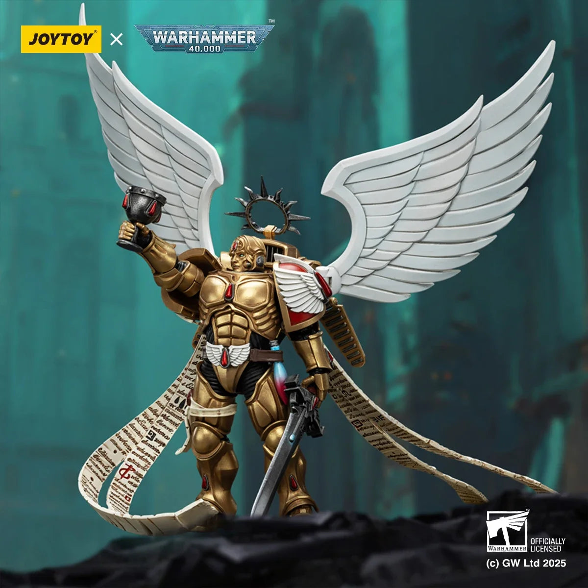 JOYTOY Warhammer The Horus Heresy 1/18 Scale Blood Angels The Sanguinor with Encarmine Broadsword Figurine Model Movable Joint