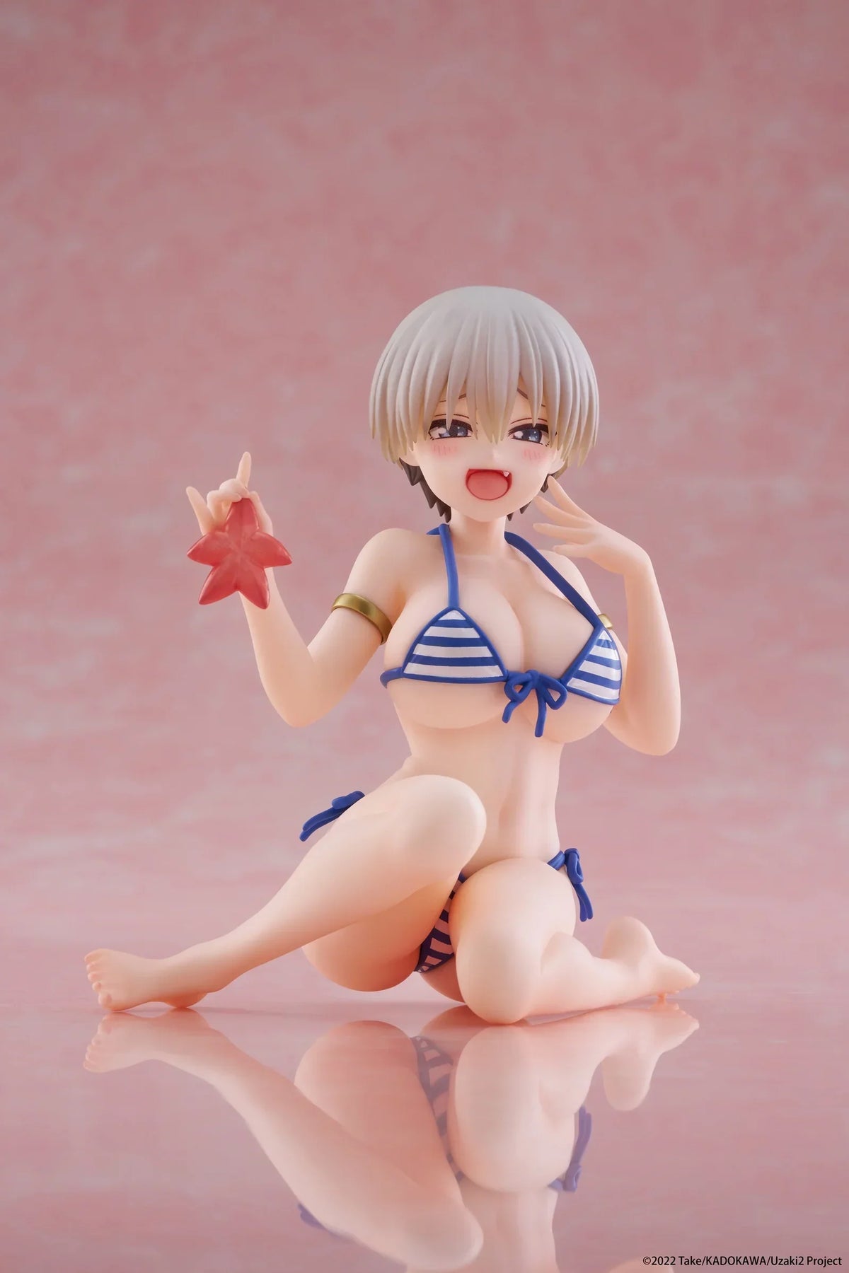 Original Genuine Model Taito Desktop Cute 10cm Uzaki-chan Wants to Hang Out Hana Uzaki Beach Swimsuit Figure Anime PVC Toys