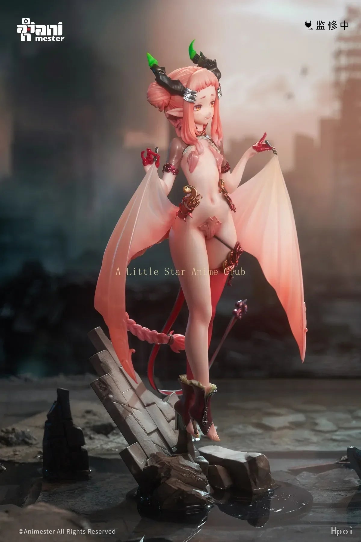 In Stock Original AniMester Little Succubus Yayazi 1/7 Machine Girl Figure 29CM Animation Characters Model Toy