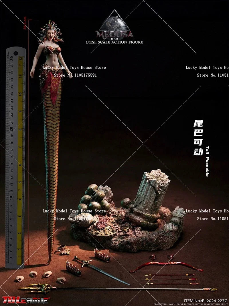 TBLeague PL2024-227 Snake Tail Version 1/12 Medusa Female Monster Action Figure Battle Damaged Platform Ornament 6inch Soldier