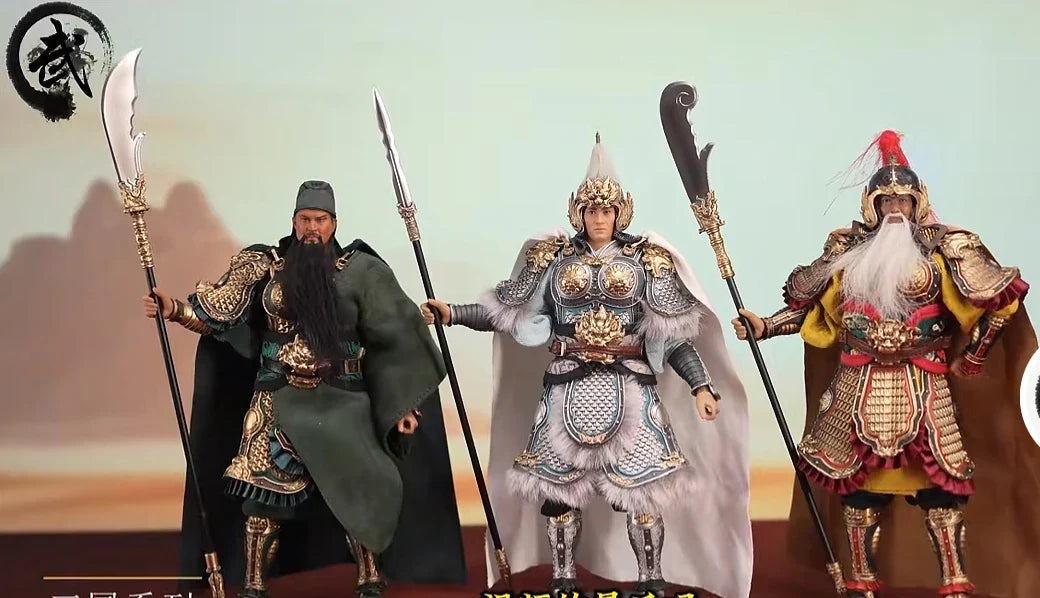 In-stock FIGLAND 303TOYS Collaboration Three Kingdoms 1/12 Ma Chao, Huang Zhong, Guan Yu Action Figures