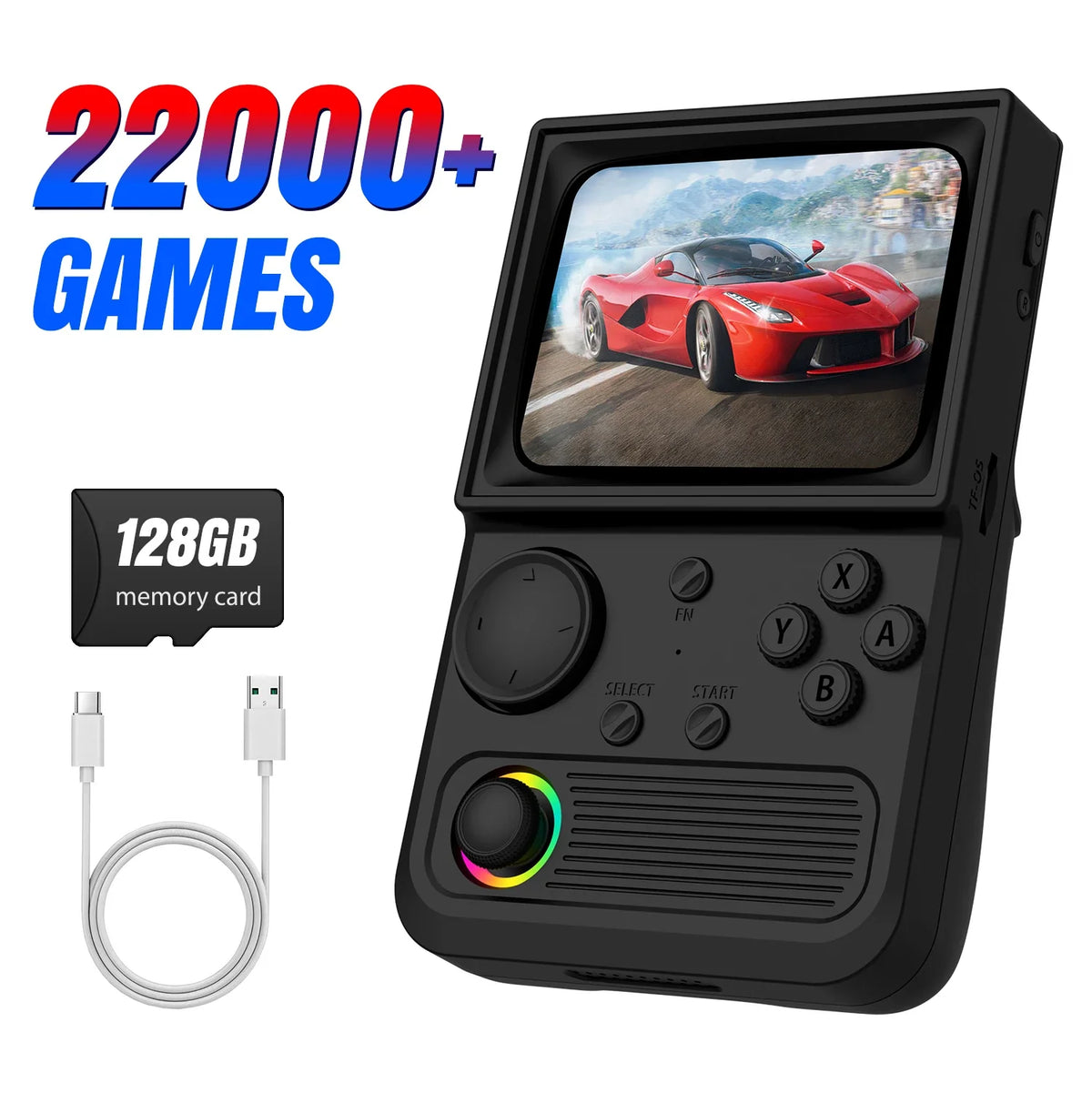 R36T Retro TV Handheld Game Console EmuEMEC System 18000+Game 3.5'' IPS Screen Wi-Fi Multiplayer Portable Pocket Video Console