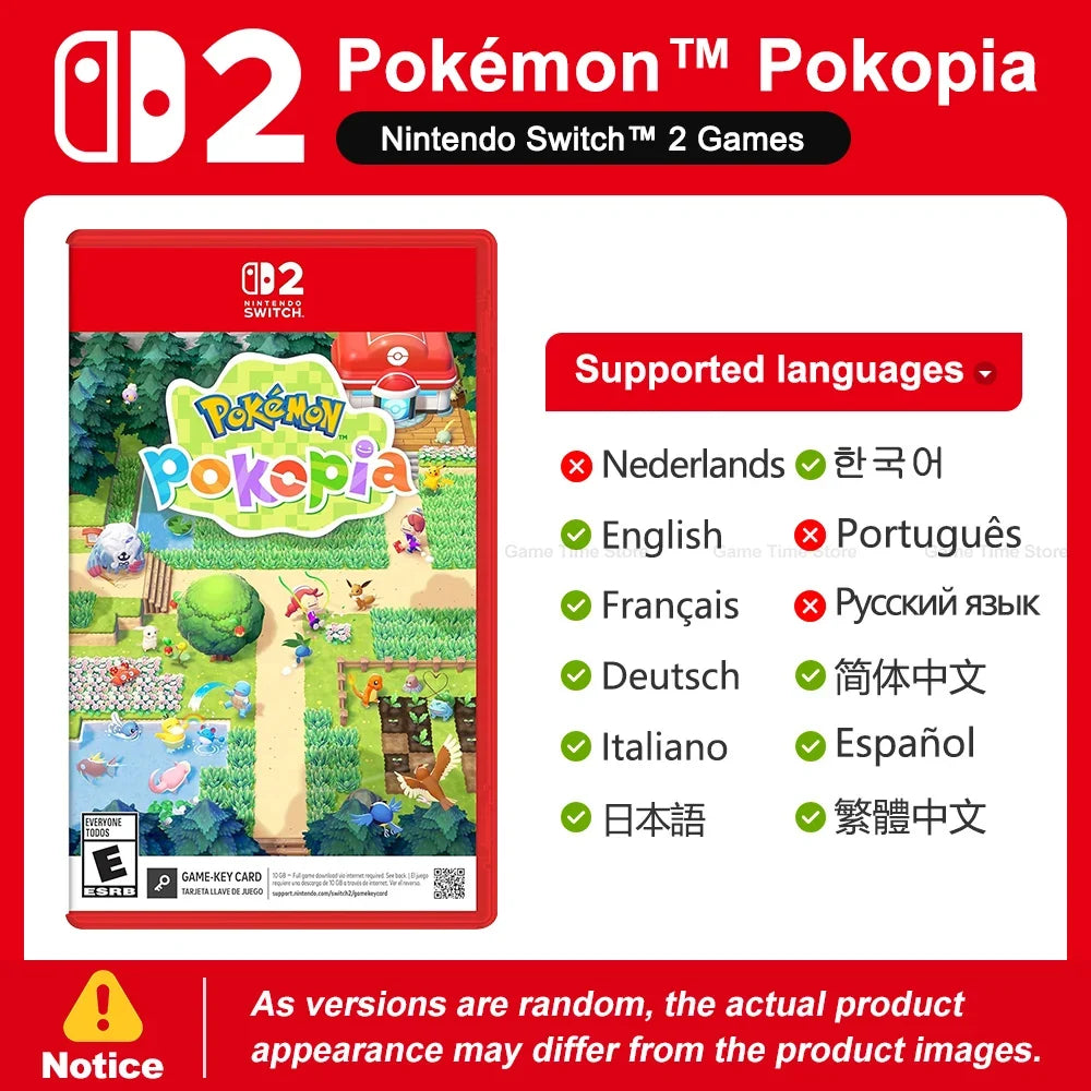 Pokemon Pokopia Nintendo Switch 2 Juegos Games Deals 100% New Original Physical Game Card Simulation Pokemon Game for Switch 2