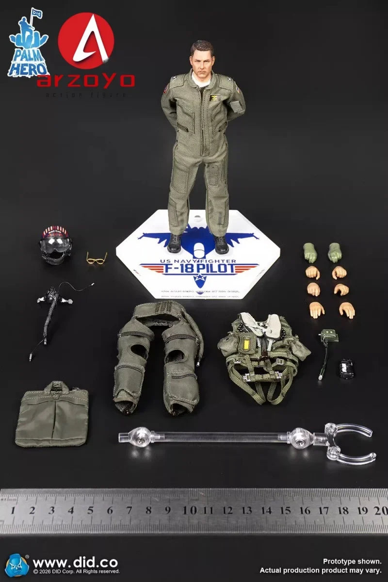 DID XM80031 1/12 Male Navy Instructor Pilot Soldier Super Flexible Action Figure 6'' Collectable Model Doll