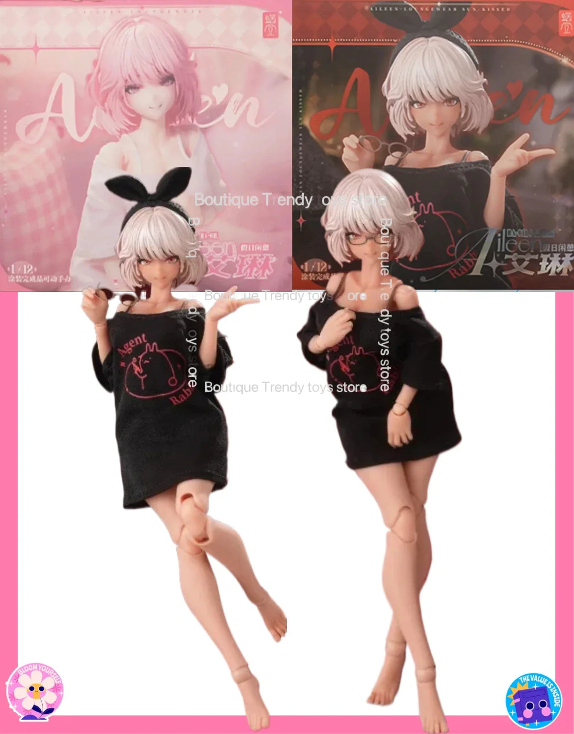 In Stock Original Box SnailShell Aileen RA-01L RA-01LS 1/12 Scale 155mm Movable Figure PVC ABS POM Replaceable Face Hand Parts