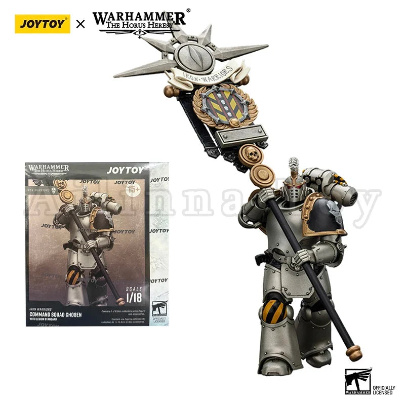 [Pre-Order]JOYTOY 1/18 Action Figure The Horus Iron Warriors MKVI Tactical Sergeant Command Squad Chosen with Legion Standard