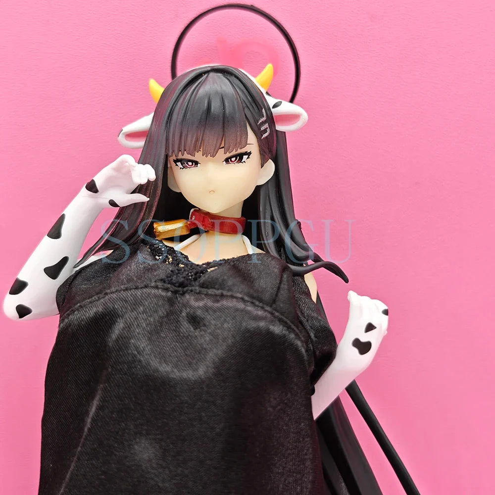 Blue Archive Figure Tsukatsuki Rio Cow Print Anime Sexy Girl PVC Action Figure Toy Game Statue Adults Collection Model Doll Gift