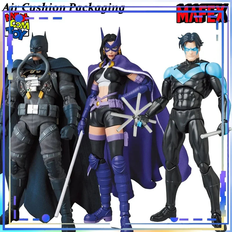 MEDICOM TOY Genuine MAFEX Series Hush Batman Joker Super STEALTH Dark JUMPER Female Hunter Nightwing Action Figures Model Toys