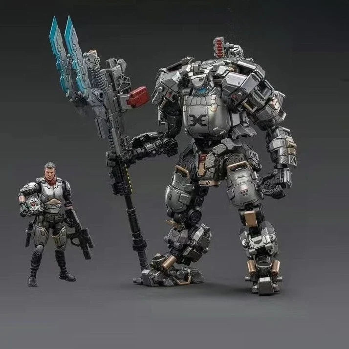 Official Genuine Joytoy Mecha, Steel Bone Robot Toy, Full Articulation Indust Equipped  Military Style Collectible Action Figure