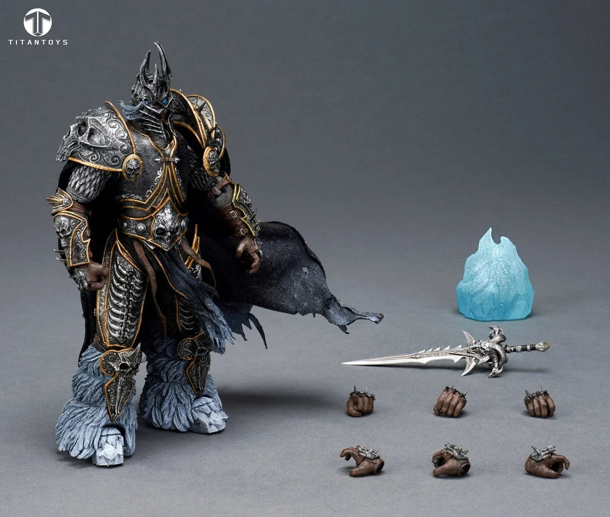 Tyctoys New Genuine Titan Toys Arthas Prince Dead King Frost Knight Tt001 1/12 Action Figure 6inch Full Set Model Toys Gifts