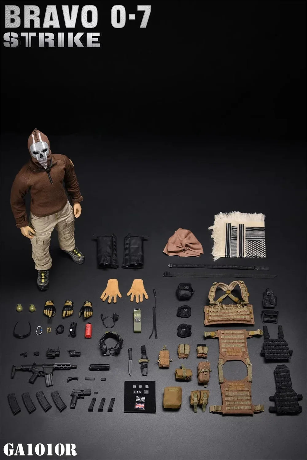 Hot Sales Scale 1/6th GA1010R Soldier Doll Ghost Full Set Moveable Figure Doll Soap Duty About 12" Gift For Fans Collect