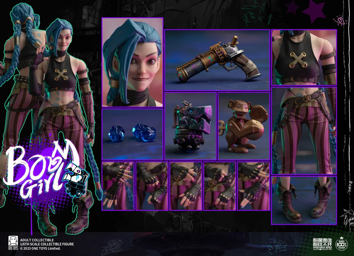 TYCTOYS In Stock Original Onetoys Boom Girl Arcane Jinx 1/6 Scale Action Figure Deluxe Edition OT021 12inch Full Set Model Toys