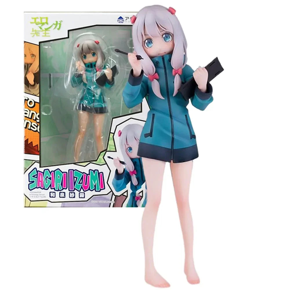 19CM Eromanga Sensei Figure Anime Izumi Sagiri Standing Posture Golf Model Toy Gift Crafts Collection Statue Ornaments PVC 1/8