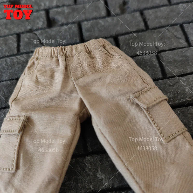 1/12 Scale Overalls Combat Pants Trousers Jeans Clothes Accessories Model for 6'' Romankey Soldiers Action Figure Body Dolls