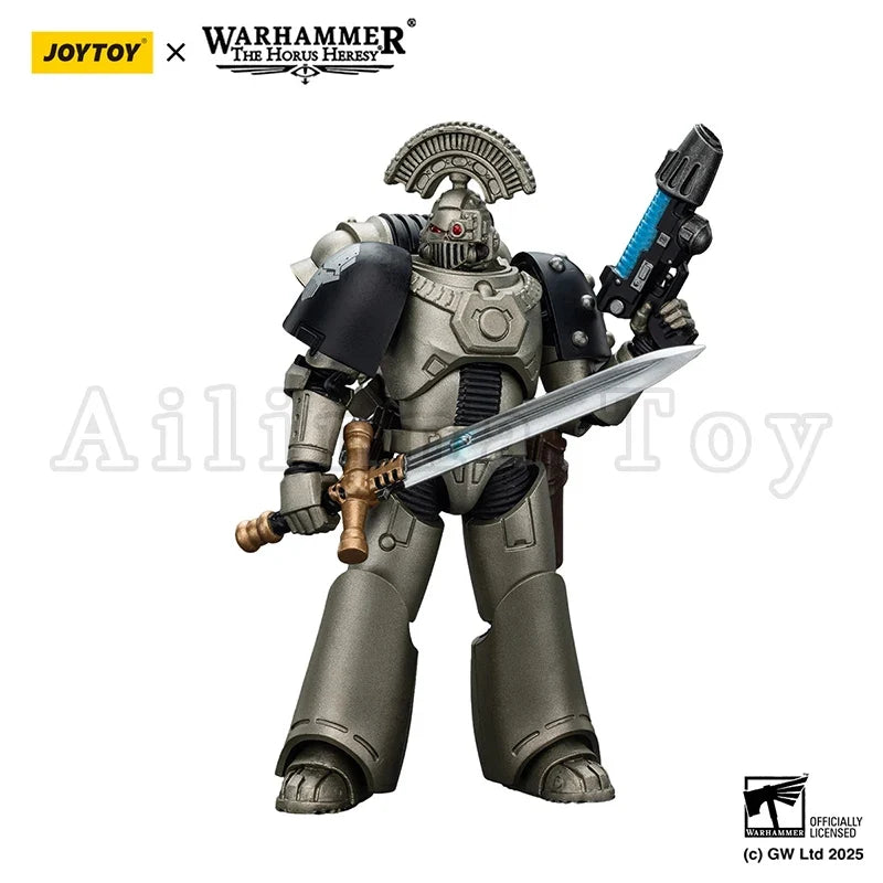 [Pre-Order]JOYTOY 1/18 Action Figure The Horus Iron Warriors MKVI Tactical Sergeant Command Squad Chosen with Legion Standard