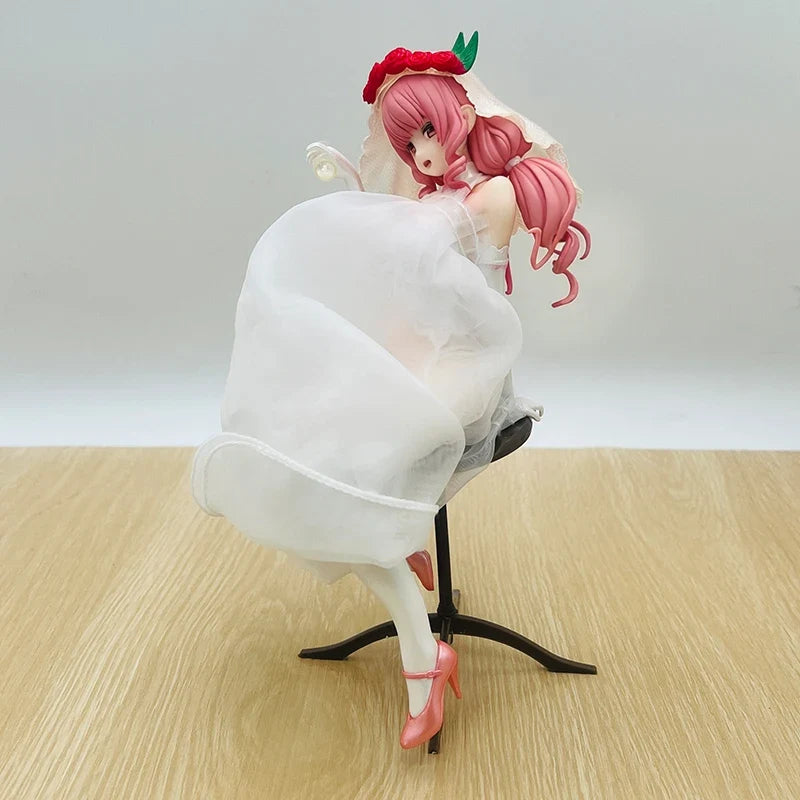 21cm SkyTube TOMO Wedding Dress Kamino Shizuku Anime Girl Figure Uzaki-chan wa Asobitai! Tsuki Uzak Action Figure Model Doll Toy