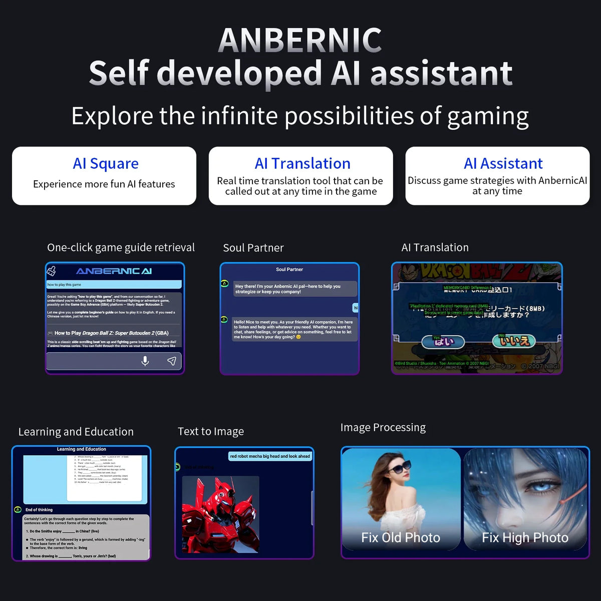 Anbernic RG 477M Handheld Games Console 4.7" LTPS In-Cell Touch Screen Aluminum Alloy Android 5300mAh Supports AI 1080p DP Out